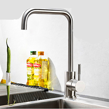 304 Stainless Steel Lead-Free Kitchen Mixer Tap Faucet Nickel Brushed